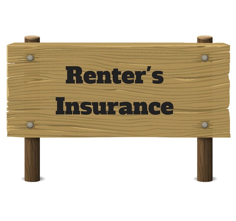 Renter's Insurance Wood Sign