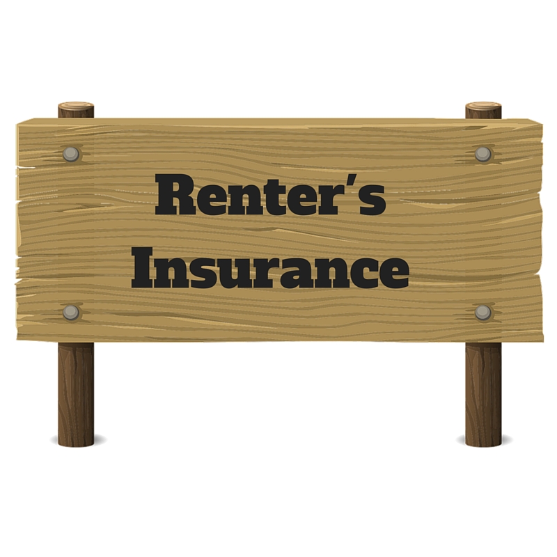 Renter's Insurance Wood Sign